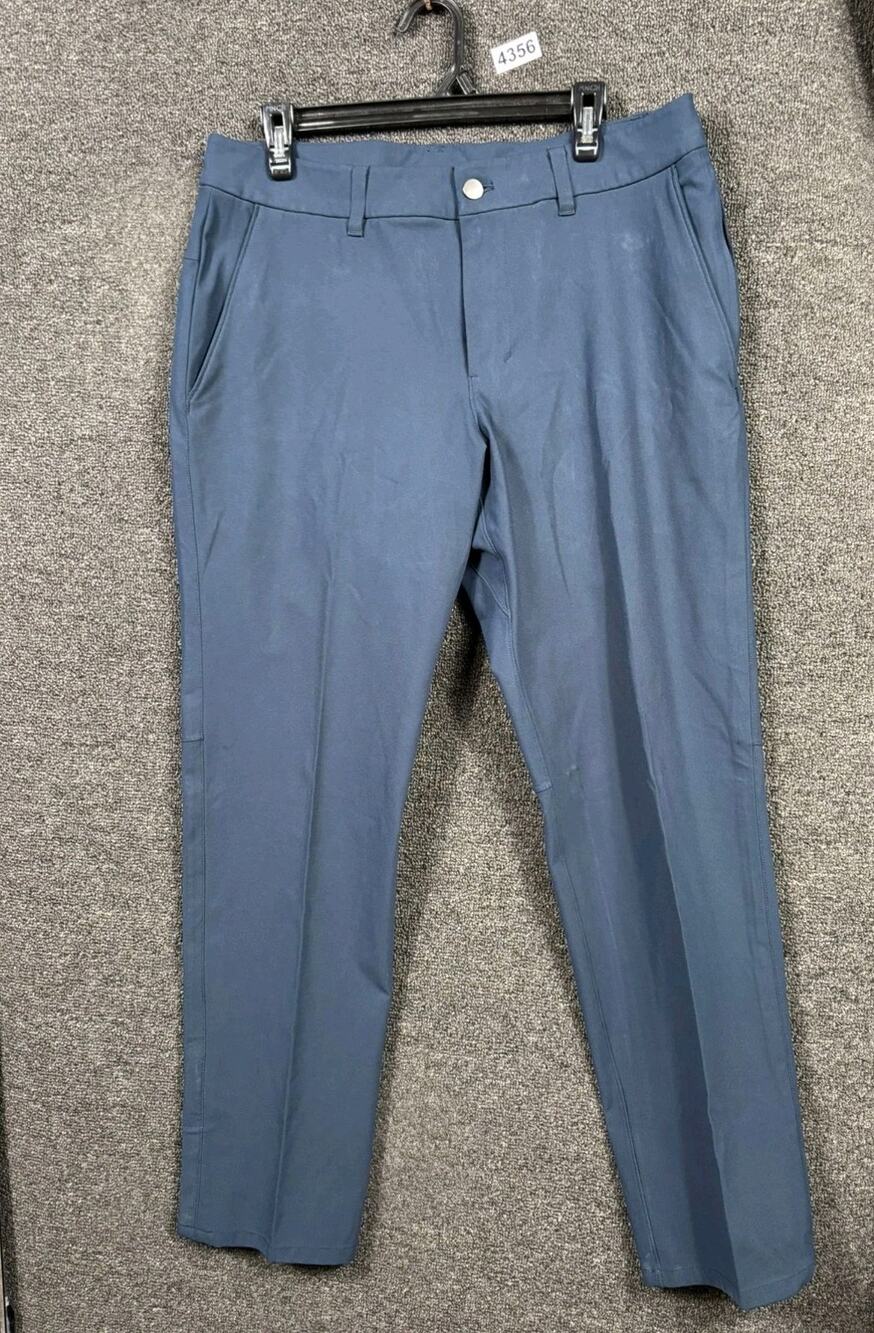 Lululemon Commission Pants Mens Size 33 Blue Relaxed Athletic LM5442S Mid Rise